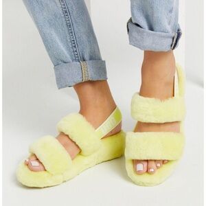 NWT UGG Women's Oh Yeah Slide Fur Slipper